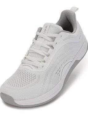 Whitin Womens White Wide Toe Box Zero Drop Running Shoes Sneakers Size 40/ 8.5